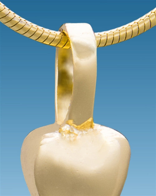 Gold Plated Simple Bone Cremation Jewelry