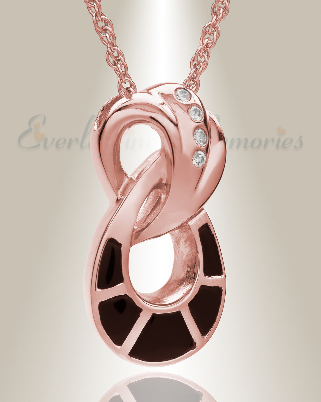14K Rose Gold Everlasting Infinity Jewelry Urn
