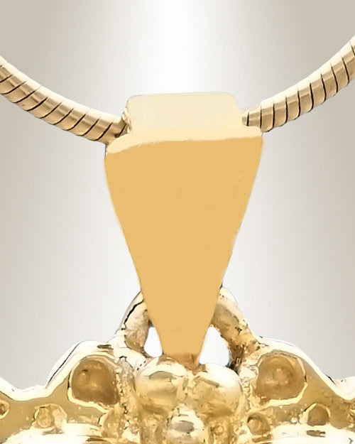 Gold Plated Sophisticate Heart Cremation Jewelry