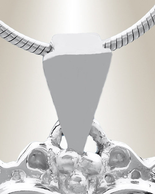 Silver Sophisticate Heart Cremation Jewelry