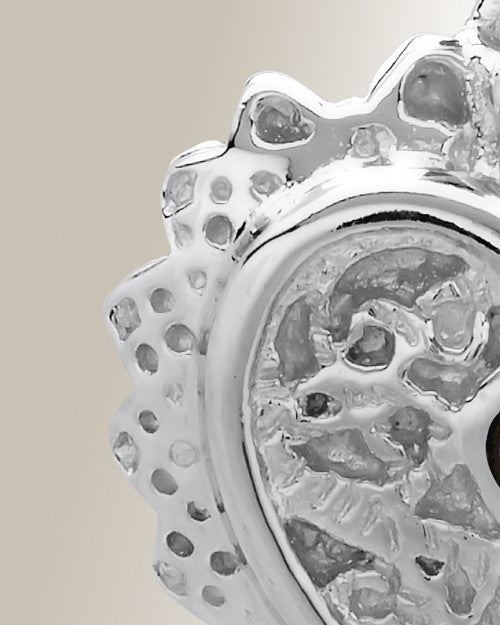 Silver Sophisticate Heart Cremation Jewelry