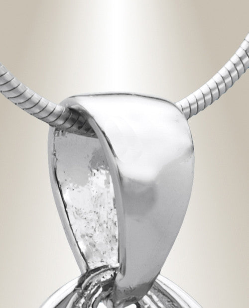 Silver Delighted Heart Cremation Jewelry
