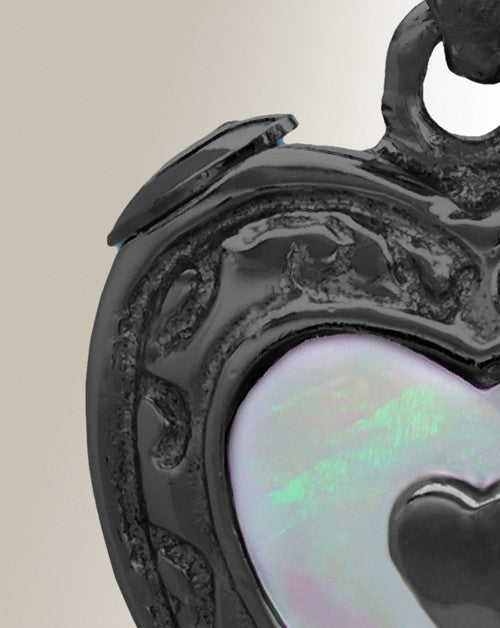 Black Tri Heart Cremation Jewelry