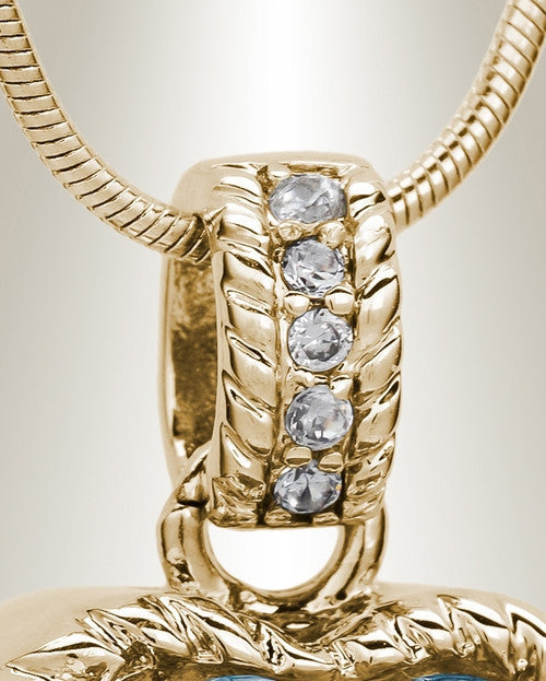 Gold Plated Sea of Hearts Cremation Jewelry