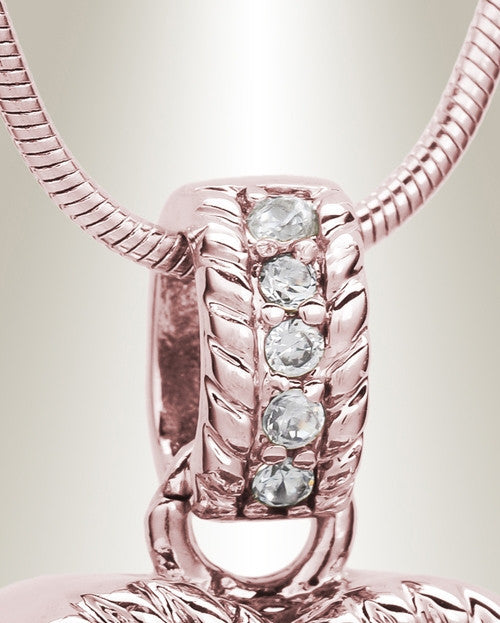 Rose Gold Sea of Hearts Cremation Jewelry