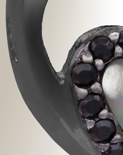 Black Together Heart Cremation Jewelry