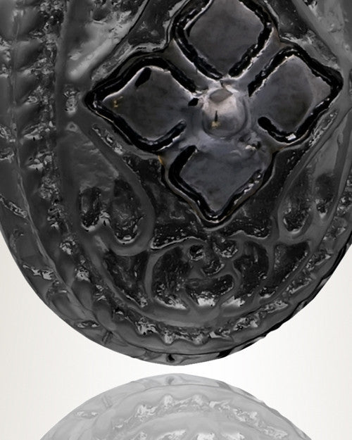 Black Eternal Round Cremation Jewelry