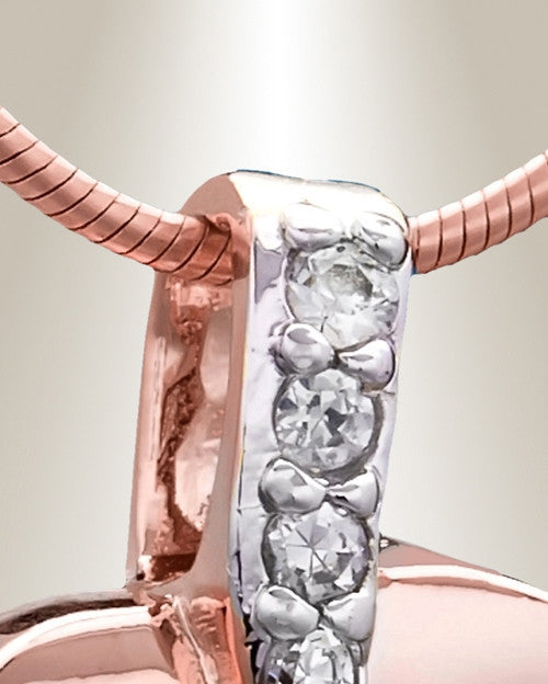 Rose Gold Heavenly Heart Cremation Jewelry