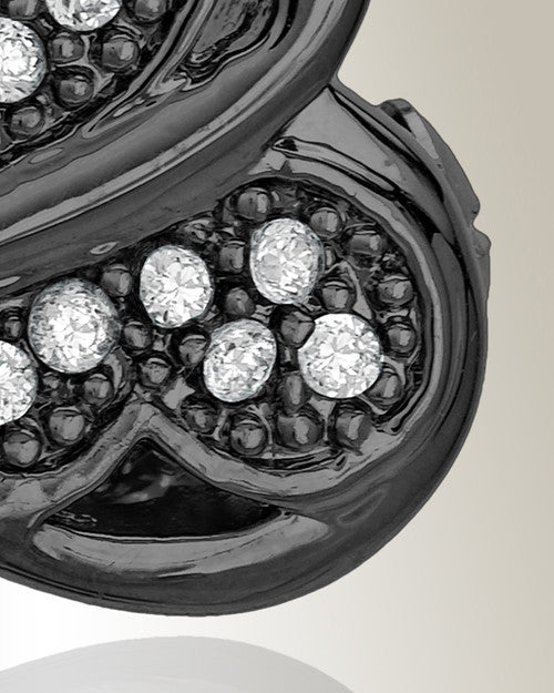 Black Spring Heart Cremation Jewelry
