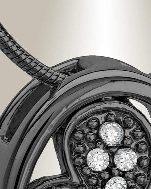 Black Spring Heart Cremation Jewelry