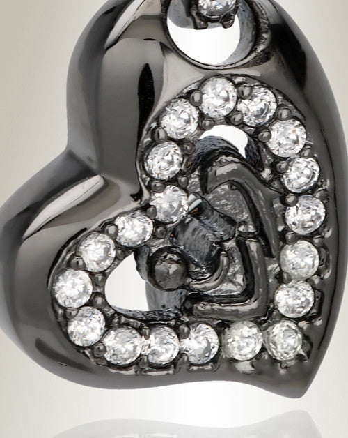 Black Cherish Cremation Jewelry