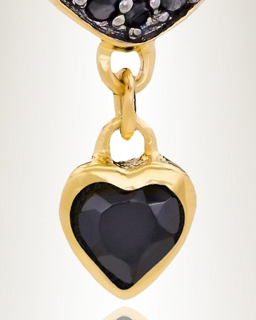 Gold Plated Falling Heart Cremation Jewelry