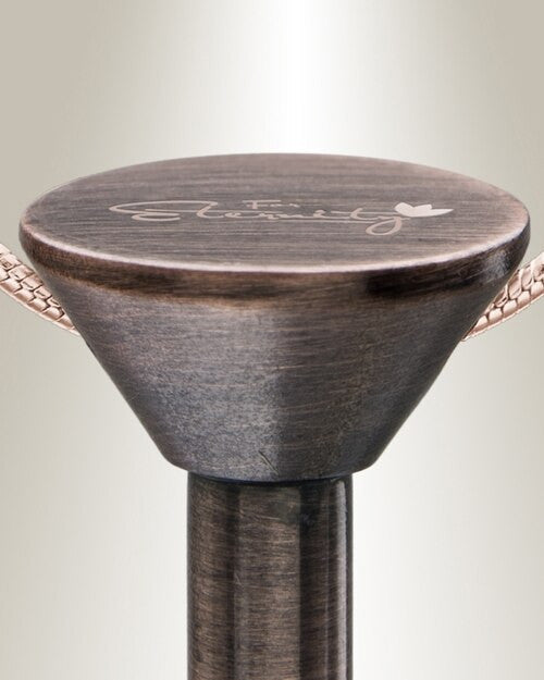 Antique Copper Plated Millenium Ash Pendant with Refined Charm