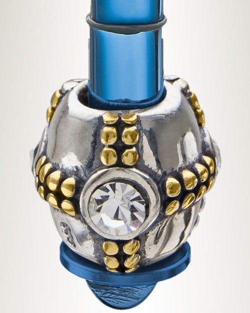 Blue Plated Millenium Ash Pendant with Ornate Charm