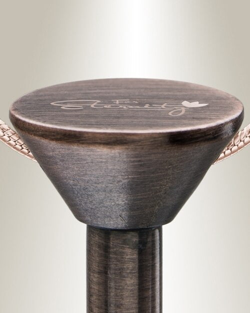 Antique Copper Plated Millenium Ash Pendant with Blooming Charm