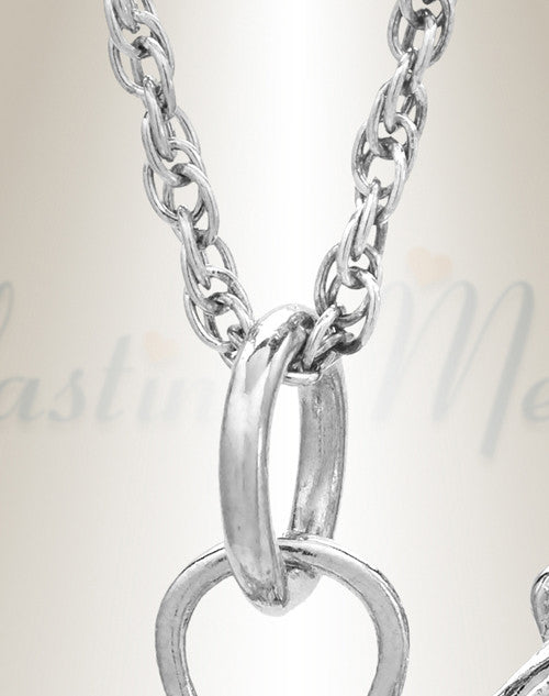 White Gold Golf Clubs Memorial Pendant
