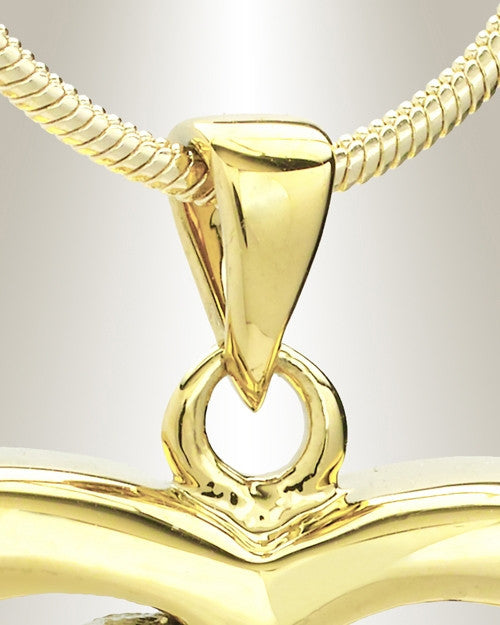 Gold Plated Nurturing Heart Memorial Jewelry