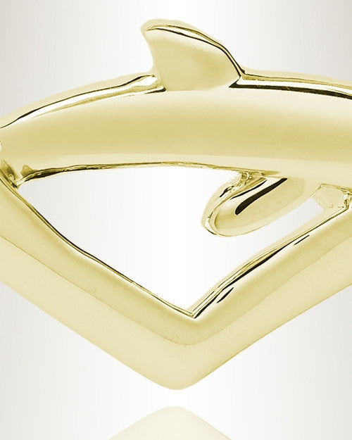 Gold Plated Dive Into My Heart Memorial Jewelry