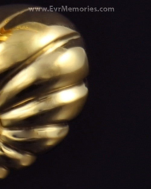 Gold Plated Flower Heart Cremation Charm-evr667gv