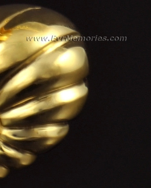 14k Gold Flower Heart Cremation Charm