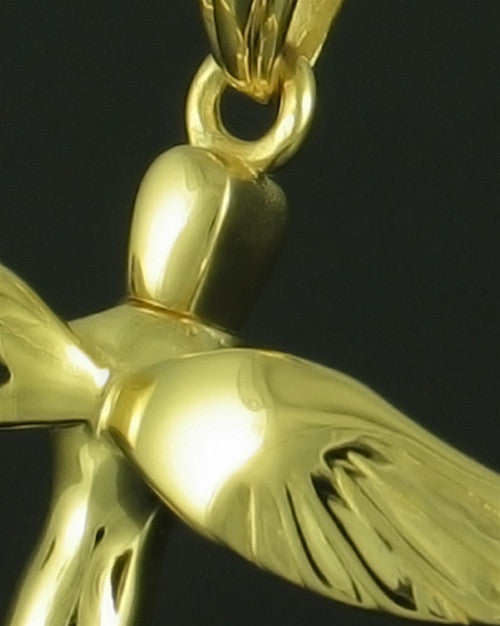 Gold Plated Sparrow Funeral Jewelry