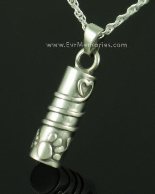 Sterling Silver Buddy Cylinder Pet Cremation Jewelry