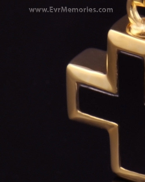 14K Gold Plated Destiny Cross Urn Keepsake