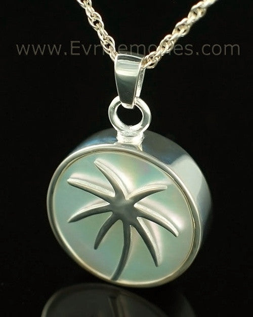 14K White Gold Island Urn Keepsake