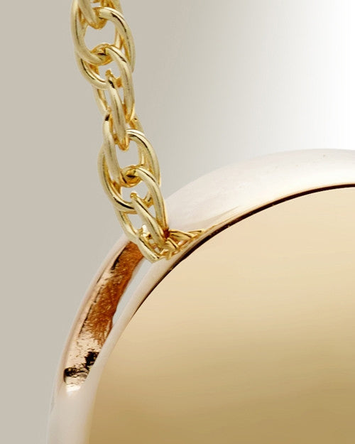 Gold Plated Beach Round Urn Necklace