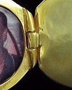 14K Gold Plated Sophisticate Round Memorial Locket