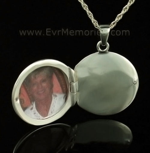 14K White Gold Sophisticate Round Funeral Jewelry