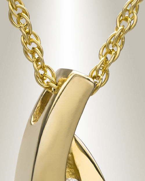 Everlasting Leaf 14K Gold Plated Urn Keepsake