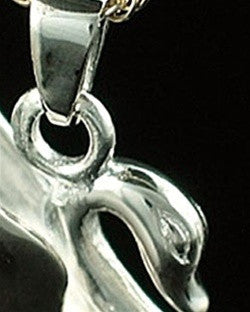 14K White Gold Swan Urn Keepsake