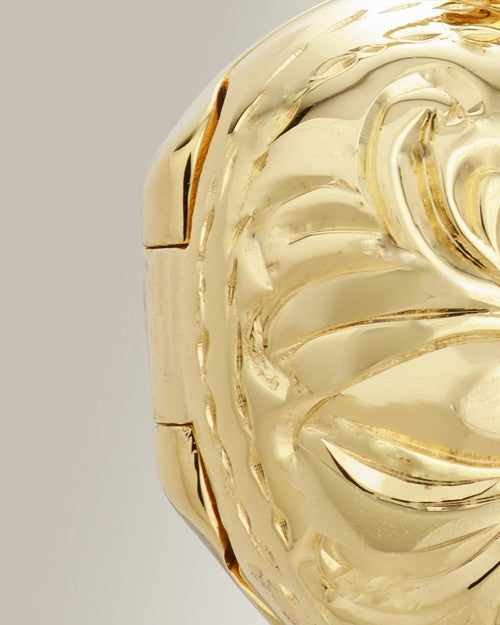 Gold Vermeil Daisy Heart Cremation Urn Keepsake