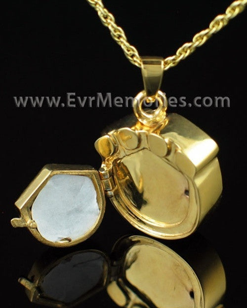 Gold Vermeil Photo Paw Urn Necklace