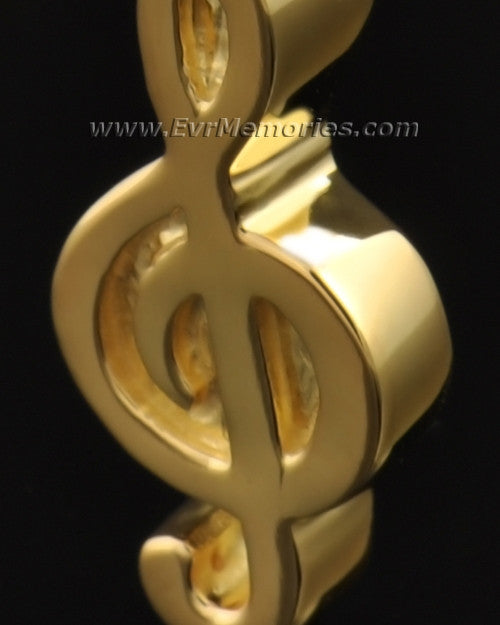 Gold Vermeil Music Note Urn Necklace