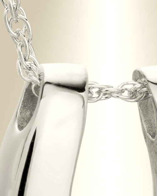 14K White Gold Lucky Memorial Pendant