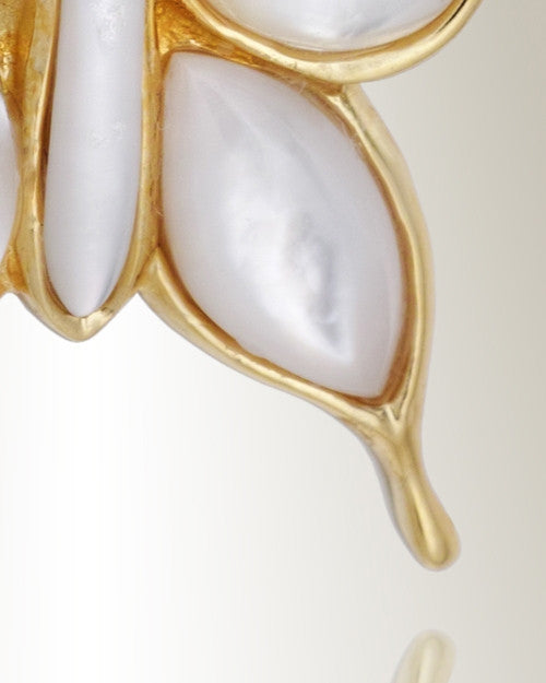 Gold Vermeil Dewy Butterfly Memorial Locket