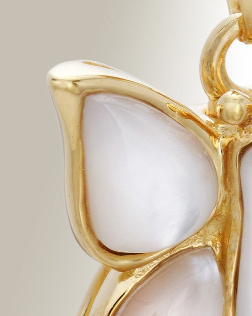 Gold Vermeil Dewy Butterfly Memorial Locket