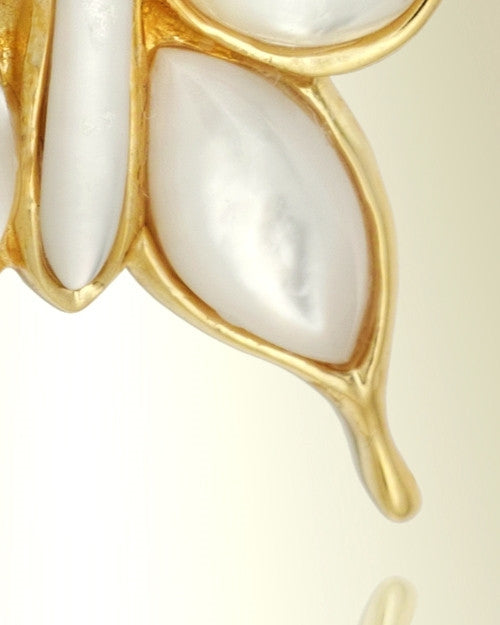14K Gold Dewy Butterfly Cremation Charm