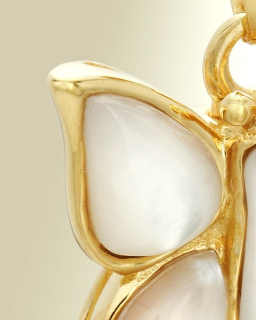 14K Gold Dewy Butterfly Cremation Charm