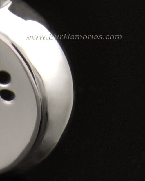 14K White Gold Paws on Disc Memorial Necklace