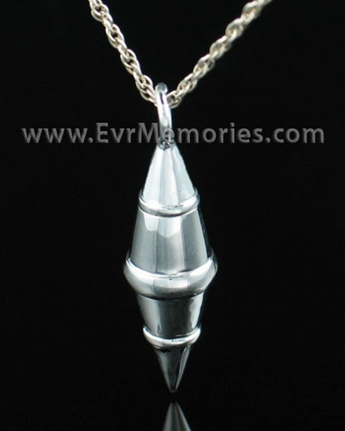 Sterling Silver Regal Cylinder Urn Necklace