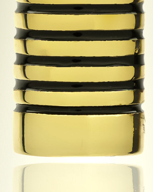 14K Gold Grooved Cylinder Cremation Keepsake