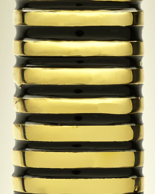 14K Gold Grooved Cylinder Cremation Keepsake