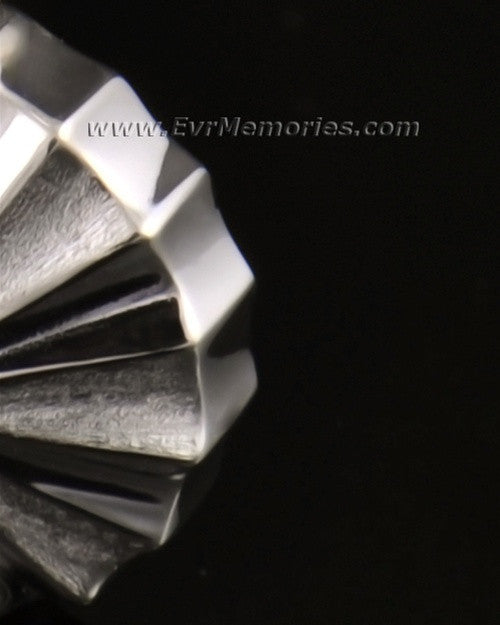14K White Gold Pinwheel Funeral Jewelry