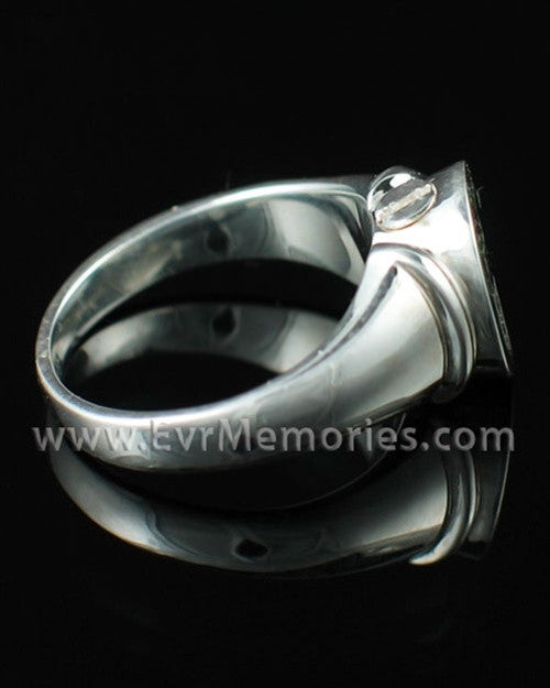 Men's Silver Eternity Ring Memorial Urn