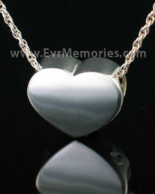 Sterling Silver Devotion Heart Cremation Urn Keepsake