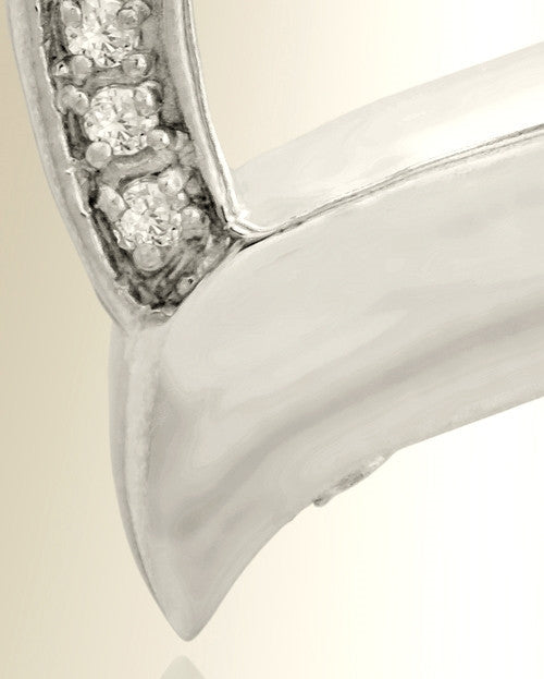 14K White Gold Passion Heart Cremation Keepsake