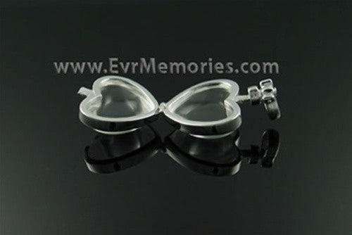Glass Heart Photo Memorial Keepsake